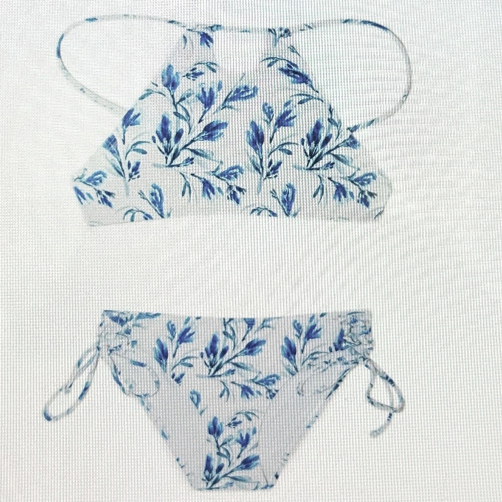 Girls Ocean Lilac-2 PIECE Halter Top Bikini SET Size Medium